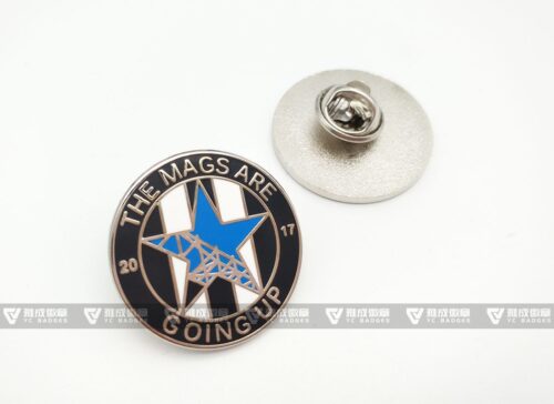 Enemal Nickel Pin Badge