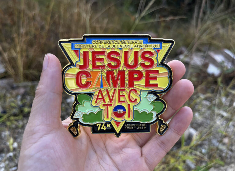 Golden Plated Jesus Pin Badge