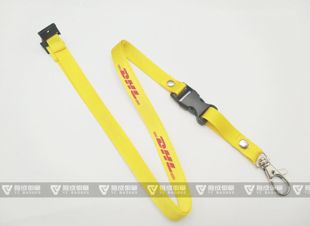 Polyester DHL Logo Printed Lanyards