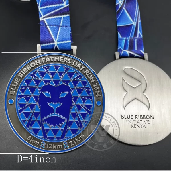 Customize Africa Kenya Father′s Day Running Sports Medals with Ribbon