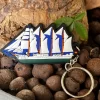 Spain Navy Plastic PVC Rubber Keychain