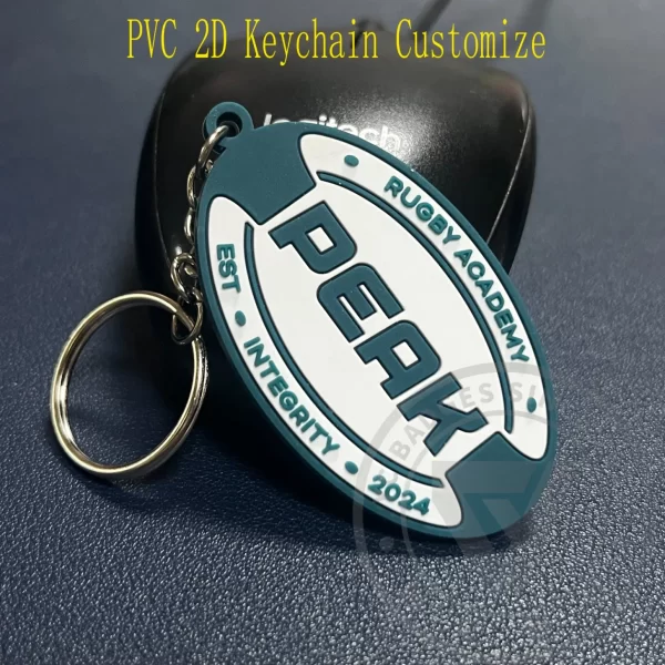 60MM 2D Pvc Keychain Customized