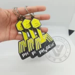 PVC Rubber Keychain Tag Personalized Customize with Own Logo Design