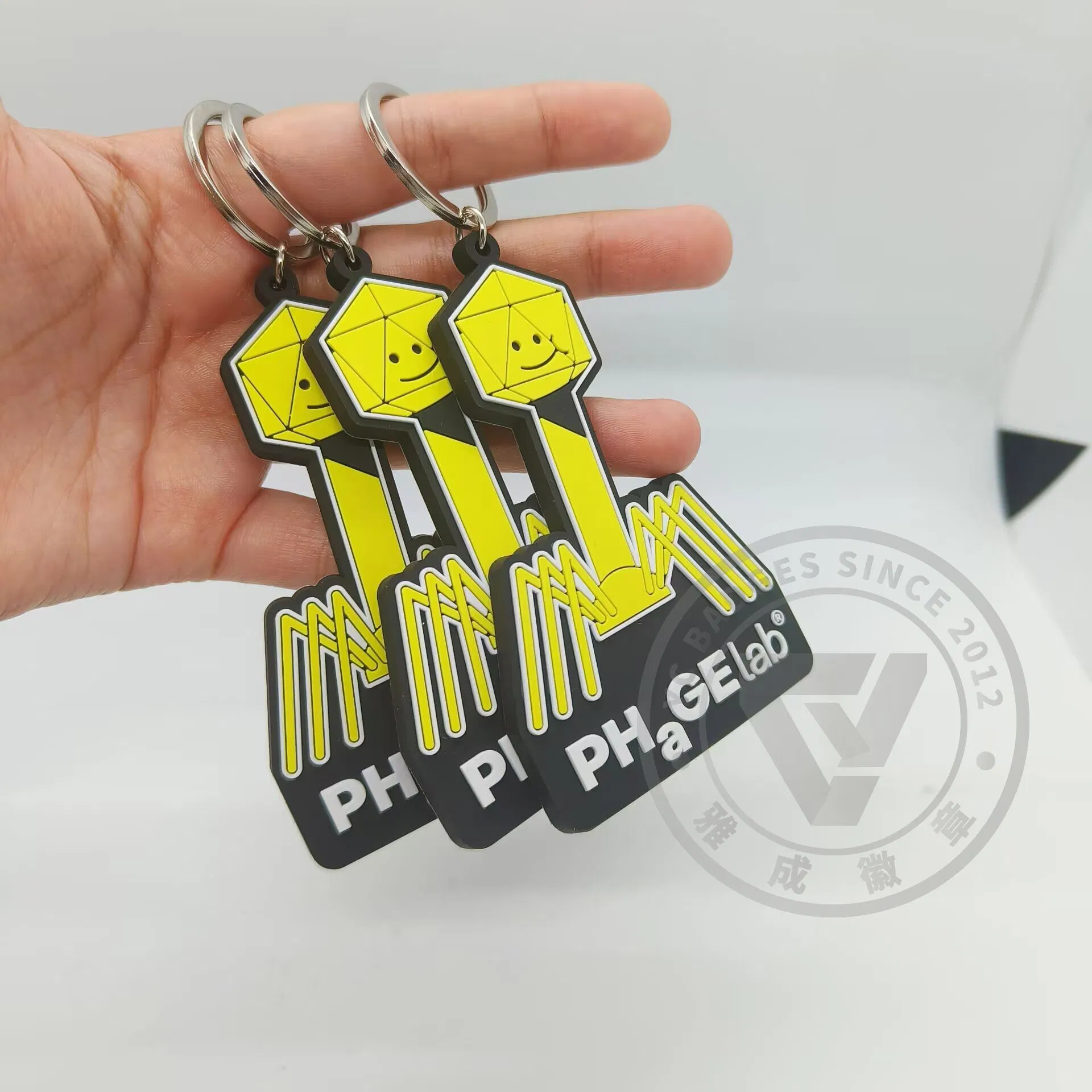 PVC Rubber Keychain Tag Personalized Customize with Own Logo Design