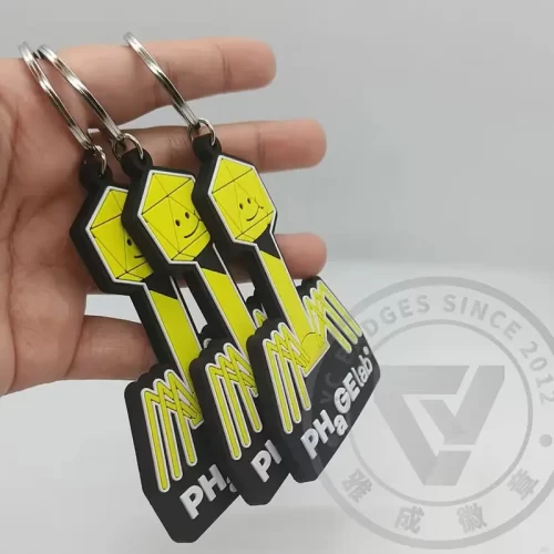 PVC Rubber Keychain Tag Personalized Customize with Own Logo Design