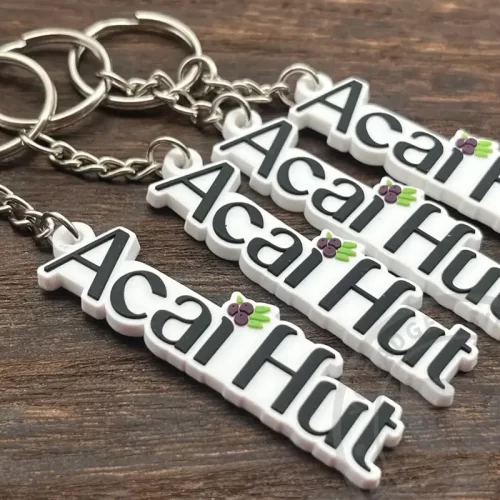 Company Logo PVC Rubber Keyring Customize for Promotion Gift