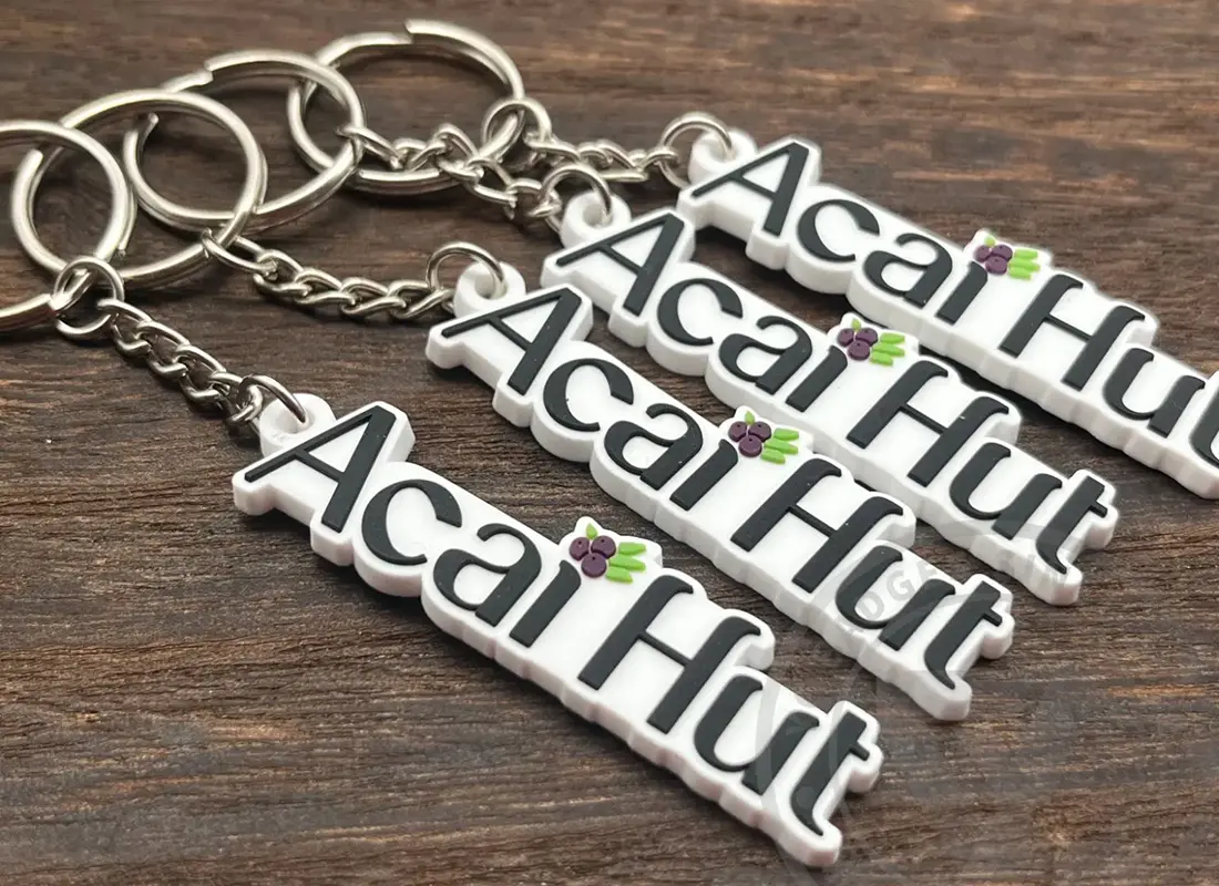 Company Logo PVC Rubber Keyring Customize for Promotion Gift