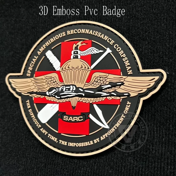 Customize Apparel Accessories Applique 3D Patches PVC Rubber Clothing Label Tag