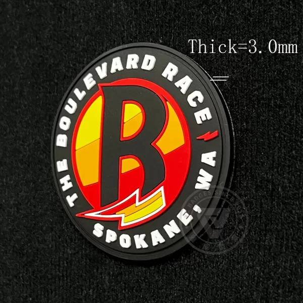 Customize PVC Label Patches Garment Clothing Embossed Brand Logo Badge