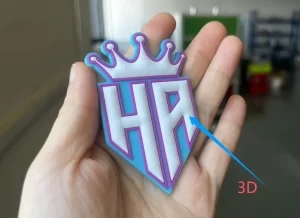 3D Craft Rubber Logo Sticker