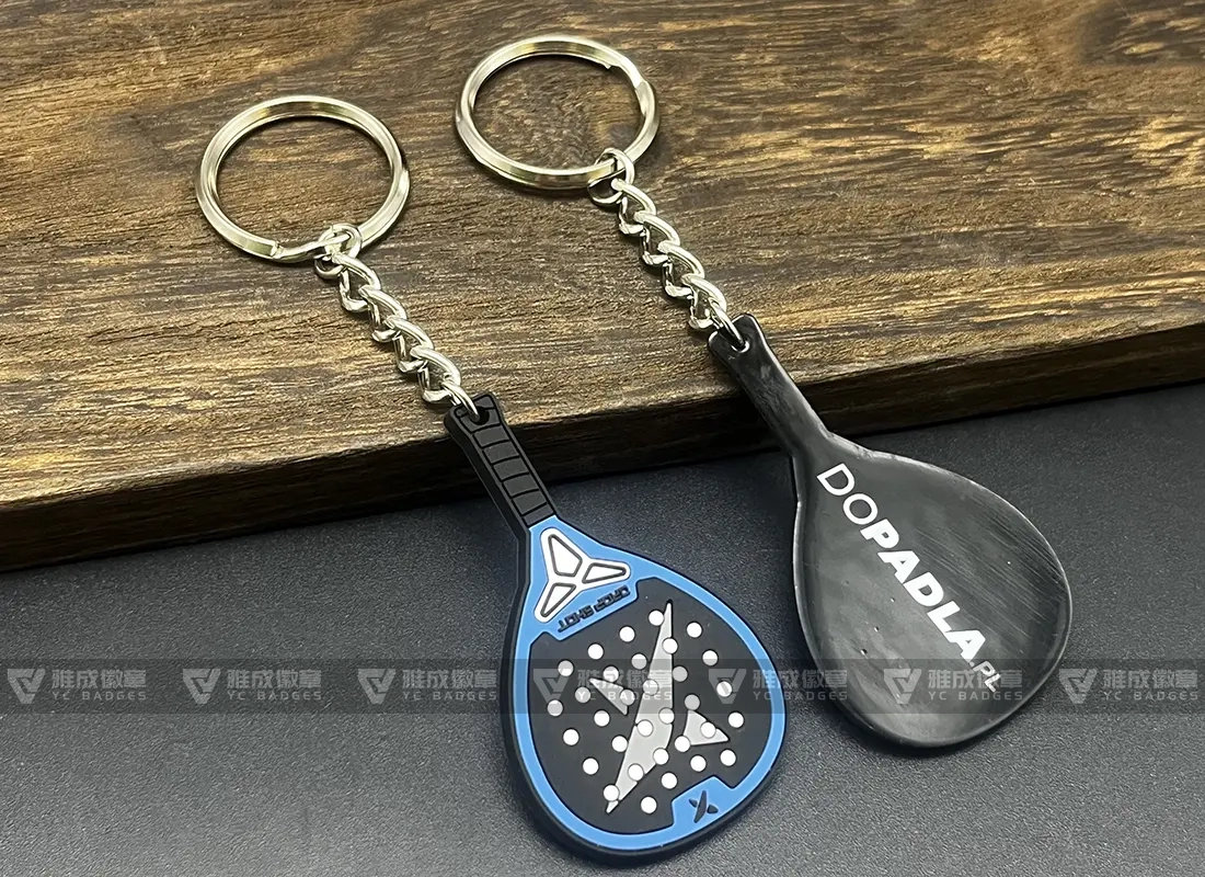 Unique Custom PVC Racket Keychains