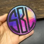 PVC Rubber Sticker Label Logo Badge Customize with Iron-on Adhesive