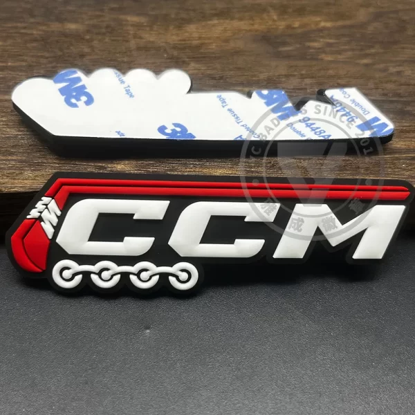 PVC Soft Logo Badge Label Tag Customize with Adhesive Backing