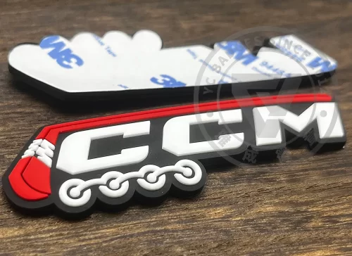 PVC Soft Logo Badge Label Tag Customize with Adhesive Backing