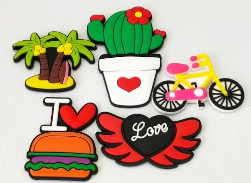 Custom Fashion Cartoon Bicycle Promotional Gift Fridge Magnet Sunflower Smiley PVC Home Decoration Refrigerator Magnet