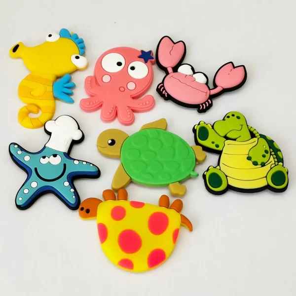 Hot Sale 2026 Fashion Cartoon Sea Turtle Fish Sea Turtle Kid Souvenir Gift Fridge Magnet 3D PVC Home Decoration Refrigerator Magnet