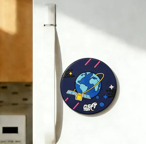 3D Planet Space Fridge Magnet Eco PVC Earth Satellite Souvenir & Promotional Gift