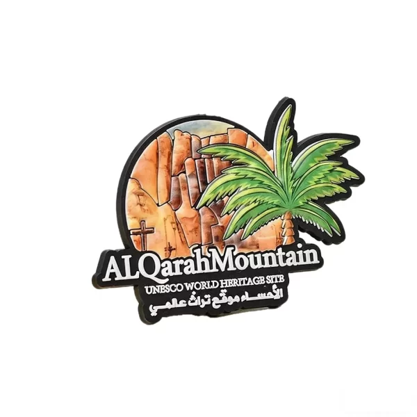 Custom 3D Alqarah Unesco Fridge Magnet PVC Promotional Heritage Gift Custom 3D Alqarah Unesco Fridge Magnet PVC Promotional Heritage Gift