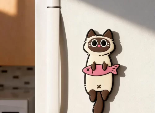 Custom 3D Cat Fish PVC Fridge Magnet Decorative Home & Office Gift