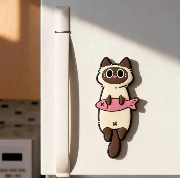 Custom 3D Cat Fish PVC Fridge Magnet Decorative Home & Office Gift Custom 3D Cat Fish PVC Fridge Magnet Decorative Home & Office Gift