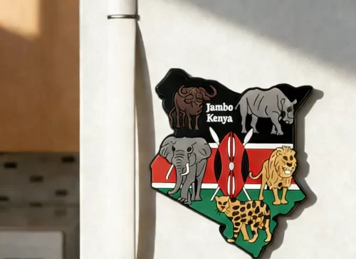Kenya Map 3D Fridge Magnet PVC Africa Souvenir & Promotional Business Gift