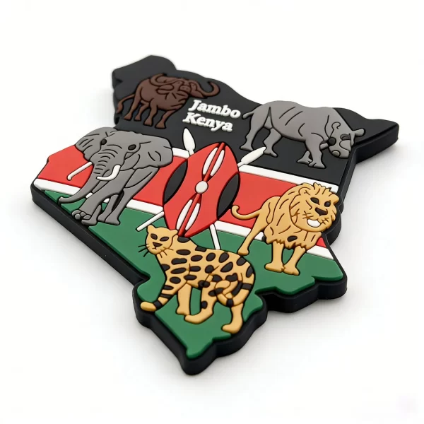 Kenya Map 3D Fridge Magnet PVC Africa Souvenir & Promotional Business Gift