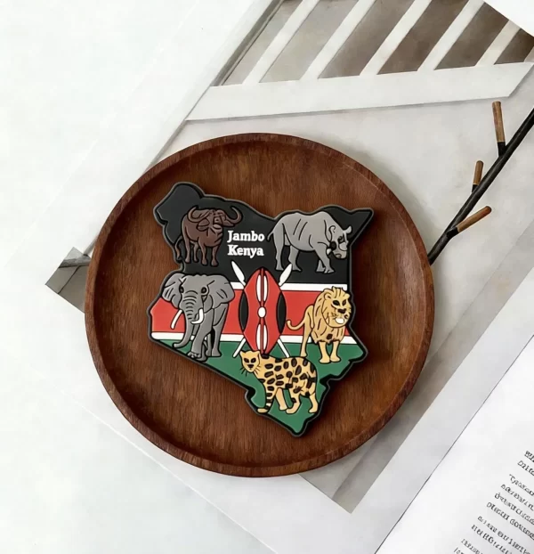 Kenya Map 3D Fridge Magnet PVC Africa Souvenir & Promotional Business Gift