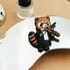 Custom Eco Soft PVC Red Panda Violin Fridge Magnet Bulk Promotional Gift