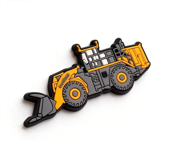 Custom 3D Wheel Loader Fridge Magnet Soft PVC Bulk Industrial Promo Gift