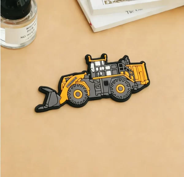 Custom 3D Wheel Loader Fridge Magnet Soft PVC Bulk Industrial Promo Gift