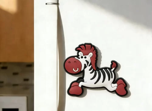 Custom Cartoon Zebra Fridge Magnet Soft PVC Bulk Safari Souvenir & Promotional Gift