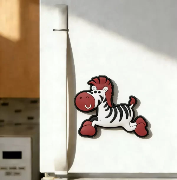 Custom Cartoon Zebra Fridge Magnet Soft PVC Bulk Safari Souvenir & Promotional Gift