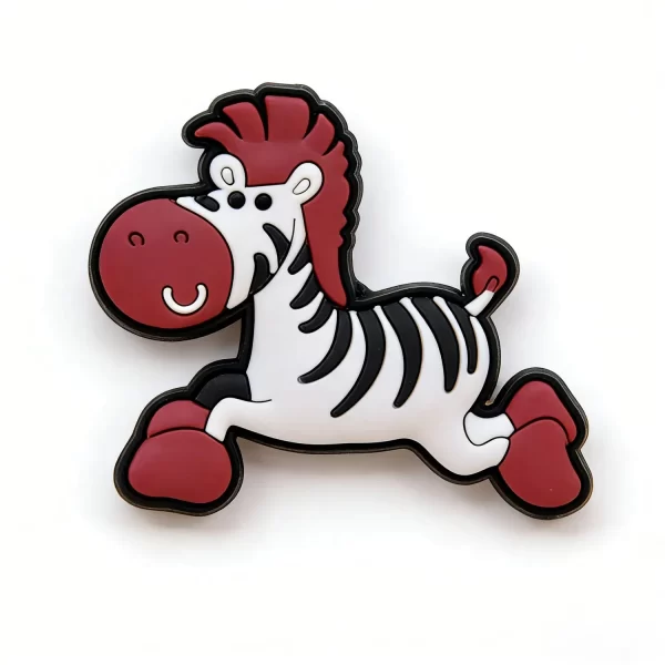 Custom Cartoon Zebra Fridge Magnet Soft PVC Bulk Safari Souvenir & Promotional Gift