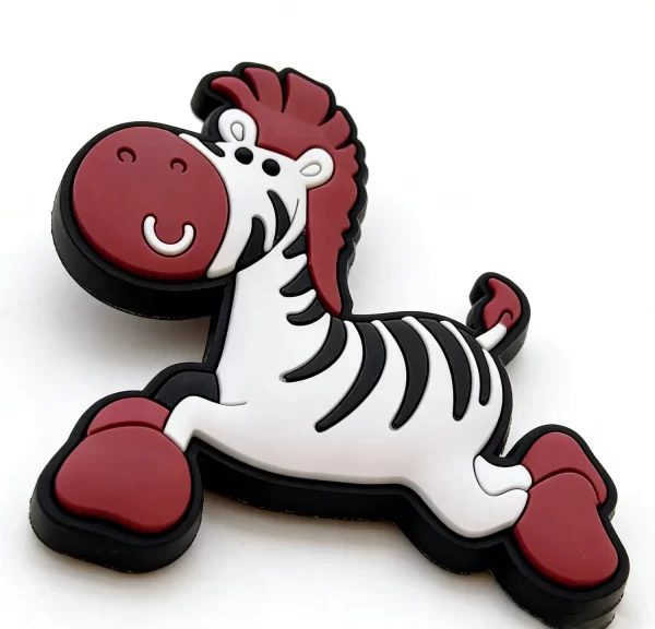 Custom Cartoon Zebra Fridge Magnet Soft PVC Bulk Safari Souvenir & Promotional Gift