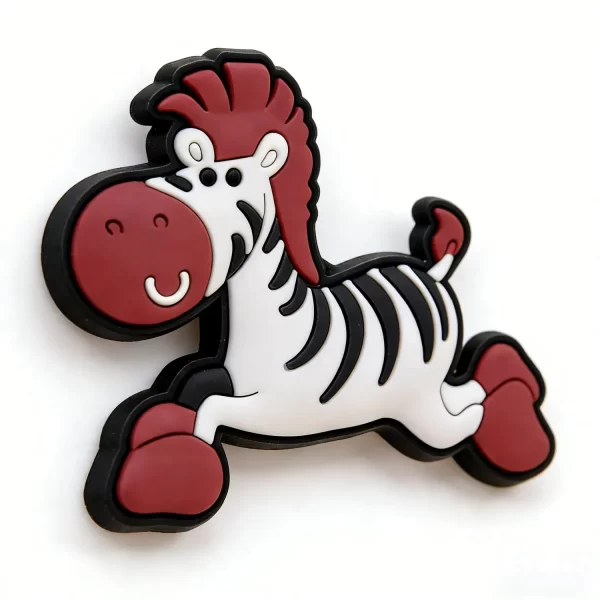 Custom Cartoon Zebra Fridge Magnet Soft PVC Bulk Safari Souvenir & Promotional Gift