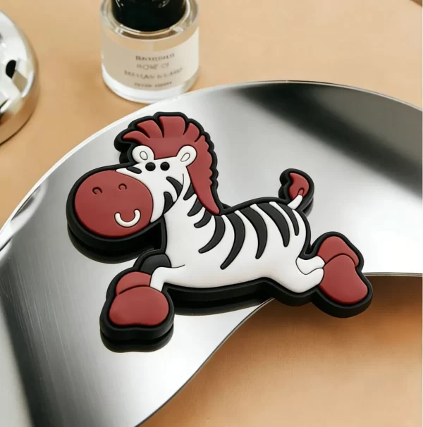 Custom Cartoon Zebra Fridge Magnet Soft PVC Bulk Safari Souvenir & Promotional Gift