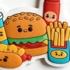 3D PVC Fast Food Fridge Magnet Custom Sublimation Kitchen Decor