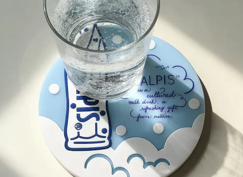 Custom Silicone Calpis Coaster Sublimation Trendy Gift Custom Silicone Calpis Coaster Sublimation Trendy Gift