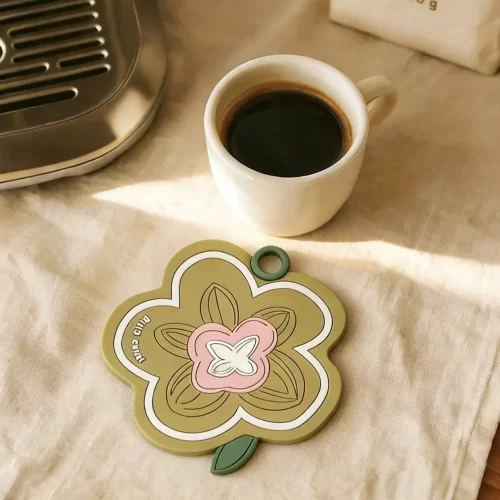 Bulk Custom Sublimation Silicone Floral Trivet Coaster