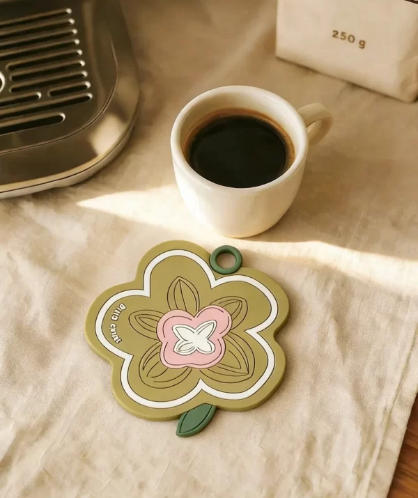 Bulk Custom Sublimation Silicone Floral Trivet Coaster