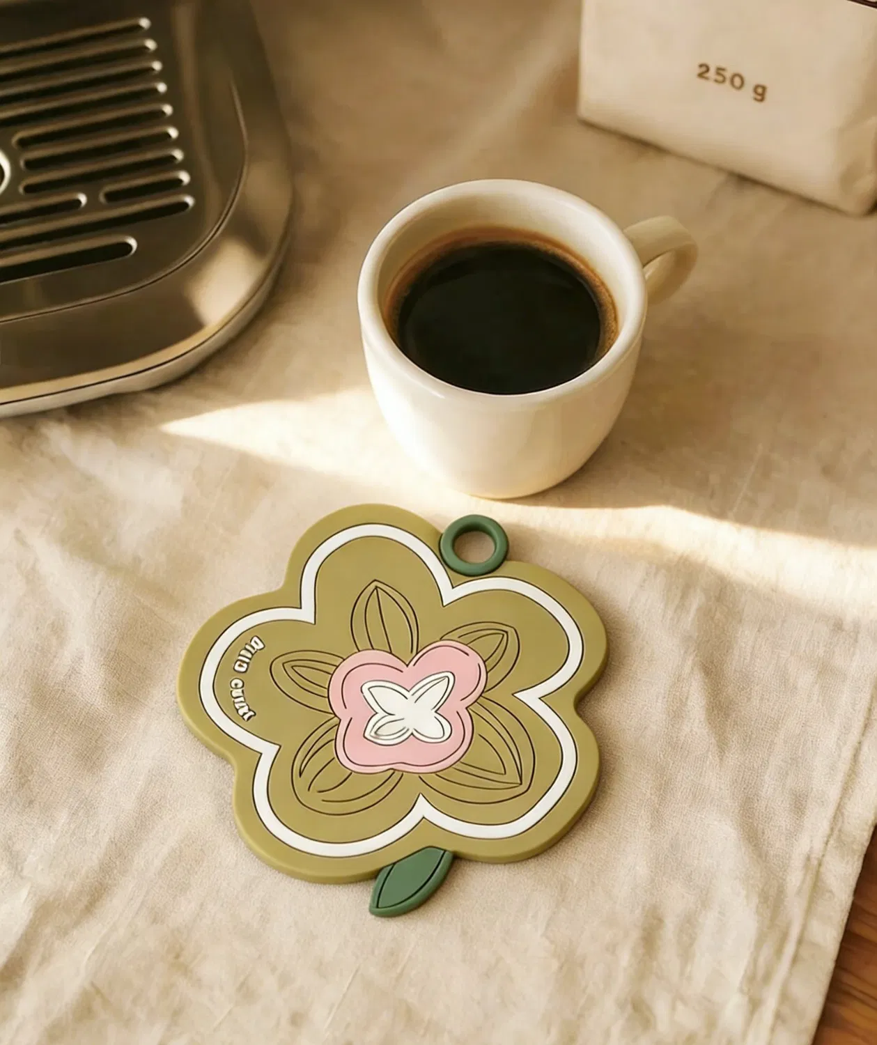 Bulk Custom Sublimation Silicone Floral Trivet Coaster