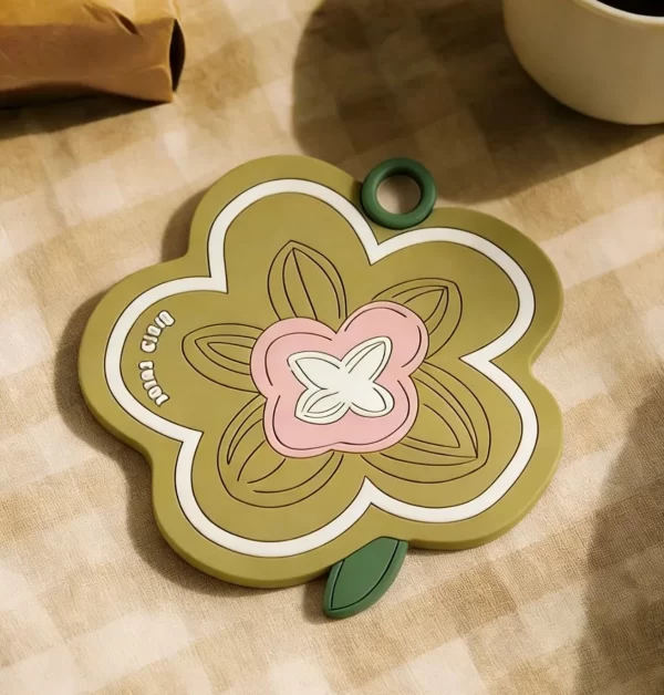 Bulk Custom Sublimation Silicone Floral Trivet Coaster