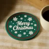 Bulk Custom Eco Friendly Traditional Christmas Silicone Coaster Gift