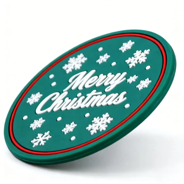 Bulk Custom Eco Friendly Traditional Christmas Silicone Coaster Gift