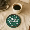 Bulk Custom Eco Friendly Traditional Christmas Silicone Coaster Gift