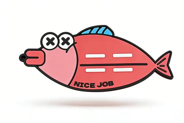 Bulk Custom Personalized Eco Cartoon Fish Silicone Coaster Gift