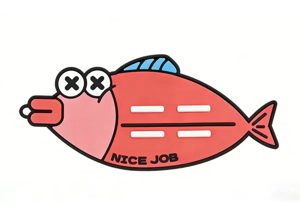 Bulk Custom Personalized Eco Cartoon Fish Silicone Coaster Gift