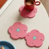 Bulk Custom Eco Flower Silicone Heatproof Coaster B2b Promo Bestseller