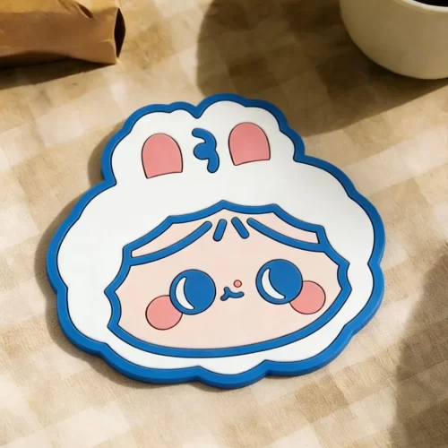 Bulk Custom Personalized Kids Cartoon Silicone Coaster Eco Souvenir