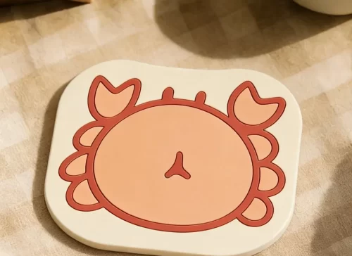 Custom Cute Crab Silicone Waterproof Coaster B2b Promo Gift Custom Cute Crab Silicone Waterproof Coaster B2b Promo Gift